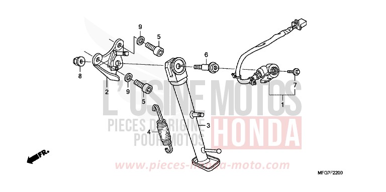 STAENDER von Hornet ABS PEARL COOL WHITE (NHA16) von 2009